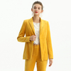 J155-4 Women Velvet notched lapel long sleeves tailored-cut single-breasted blazer