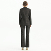 J155-2 Women Metallic jacquard long sleeves notched lapel tailored-cut single-breasted blazer