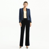 J189 Women Tweed jacket V-neck Puff sleeve chain trimmed short jacket