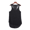 G755 Women Solid textured burnout knit sequin-applique racer-back tank top