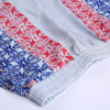 C892 Women Motif block print pull-on casual mini shorts