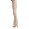 P164-4 Women Embroidered sequinned tulle mid-rise boot-cut tailored evening trousers