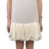 D426 Women Solid strappy multi-layers motif decorated hemline mini party dress 