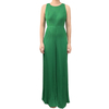 R404 Women Solid sleeveless sunburst pleated party jumpsuit