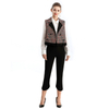 P185 Solid stretch slim-fit three-quarter length smart casual pants