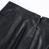 S245 Women faux leather trapunto stitch panelled mini skirt 