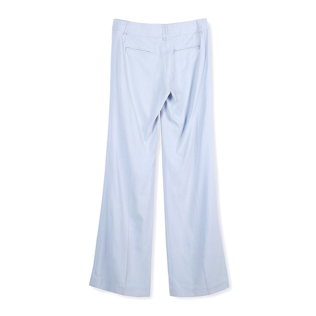 B881-1 Women Wool blend mid-rise straight-legs tailored trousers