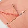 C005 Women Tencel blend pintuck detail asymmetric mini skirt