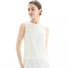 T107+S108 Women Sequin fringes sleeveless top mini skirt party set