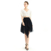 S077-1 Women Swiss-dots tulle multi-layers asymmetric party short skirt
