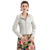 J092 Women faux suede panel perforated biker jacket