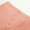 C005 Women Tencel blend pintuck detail asymmetric mini skirt