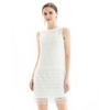 T107+S108 Women Sequin fringes sleeveless top mini skirt party set