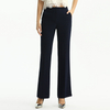 P147-6 Women Polyester double crepe mid-rise straight leg tailored pants