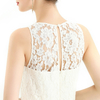 D085 Women Floral eyelash lace peplum-waist layered design mermaid dress
