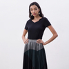 T260-1 Women Viscose V-neck short sleeves casual fashion T Shirt