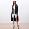 C250 Women all-over sequin embellished V-neck asymmetrical long cape jacket