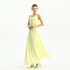 D207 Solid Heavy Georgette Cowl Neck Maxi Evening Dress