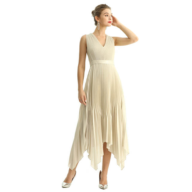 Metalllic_chiffon_dress