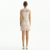 D109 Women Macramé lace sleeveless fitted day and party mini dress