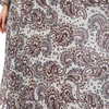D037 Women Paisley print long sleeves sunburst pleated midi day dress