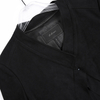 E760 Women Faux suede back knit drape short jacket