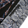 J579 Women Paisley print combo ribbed hem short bomber jacket
