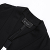 C163 Women Solid knit long sleeve smart casual cropped jacket