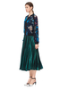 J133 Women Floral print combo solid crepe panelled design smart casual bomber jacket