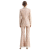 J180-2 Women Embellished tulle notched lapel tailored-cut evening blazer