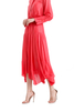 S068-6 Women Laminated chiffon asymmetric panelled long flare handkerchief skirt