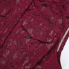 2J98 Women Solid lace band collar sleeveless bodycon midi dress