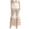 P157 Women Macramé embroidered lace semi-sheer wide-leg pants