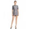 R173 Women Floral lace short sleeves party romper