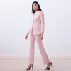 J249 Women Waffle texture V-neck tailored-cut single-breasted jacket