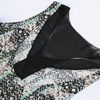 L900 Women Print chiffon color-blocked V-neck picot edge detailed racer back tank top