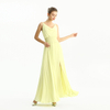 D207 Solid Heavy Georgette Cowl Neck Maxi Evening Dress