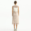 D115 Women Macramé lace-panelled sleeveless day and party midi dress