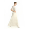 S212 Women Solid tulle-layered maxi party skirt