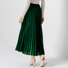 A121 Women Metallic knit full circle sunburst pleated midi party skirt