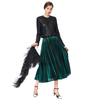 J110 Women faux leather with studs and detachable ostrich feather short quilted jacket
