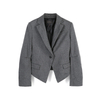 B743 Women Knit long sleeve half lined career tailored short blazer