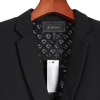 873A Women Solid suiting floral lace combo long sleeve tailored blazer