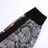 J579 Women Paisley print combo ribbed hem short bomber jacket