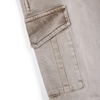 D647 Women overdye cotton twill zip cuff cargo pants