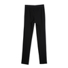 F696 Women faux leather diamond quilted Ponte combo pull on tight pants