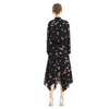 J093 Women Print clipped jacquard rib collar smart casual bomber jacket