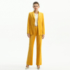 J155-4 Women Velvet notched lapel long sleeves tailored-cut single-breasted blazer