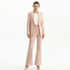 J180 Women Scattered sequin floral lace notched lapel tailored-cut evening blazer