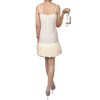 D426 Women Solid strappy multi-layers motif decorated hemline mini party dress 